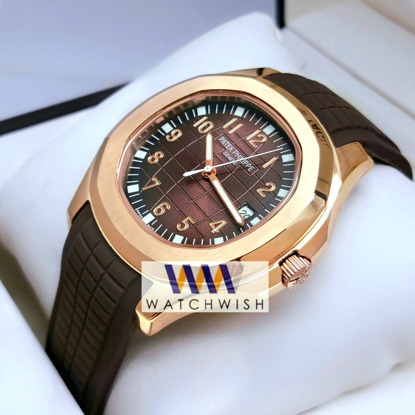 New Collection Rose Gold With Brown Dial Automatic Watch