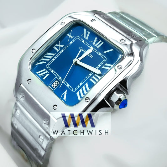 New Collection Silver With Blue Dial Watch For Men