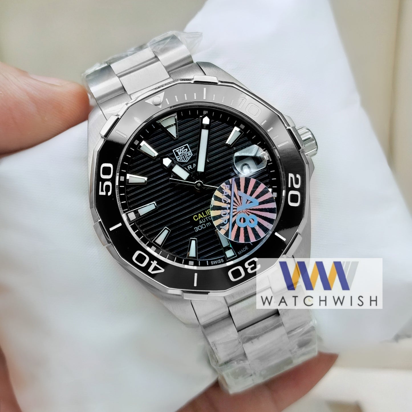 Exclusive Collection Silver With Black Dial Automatic Watch