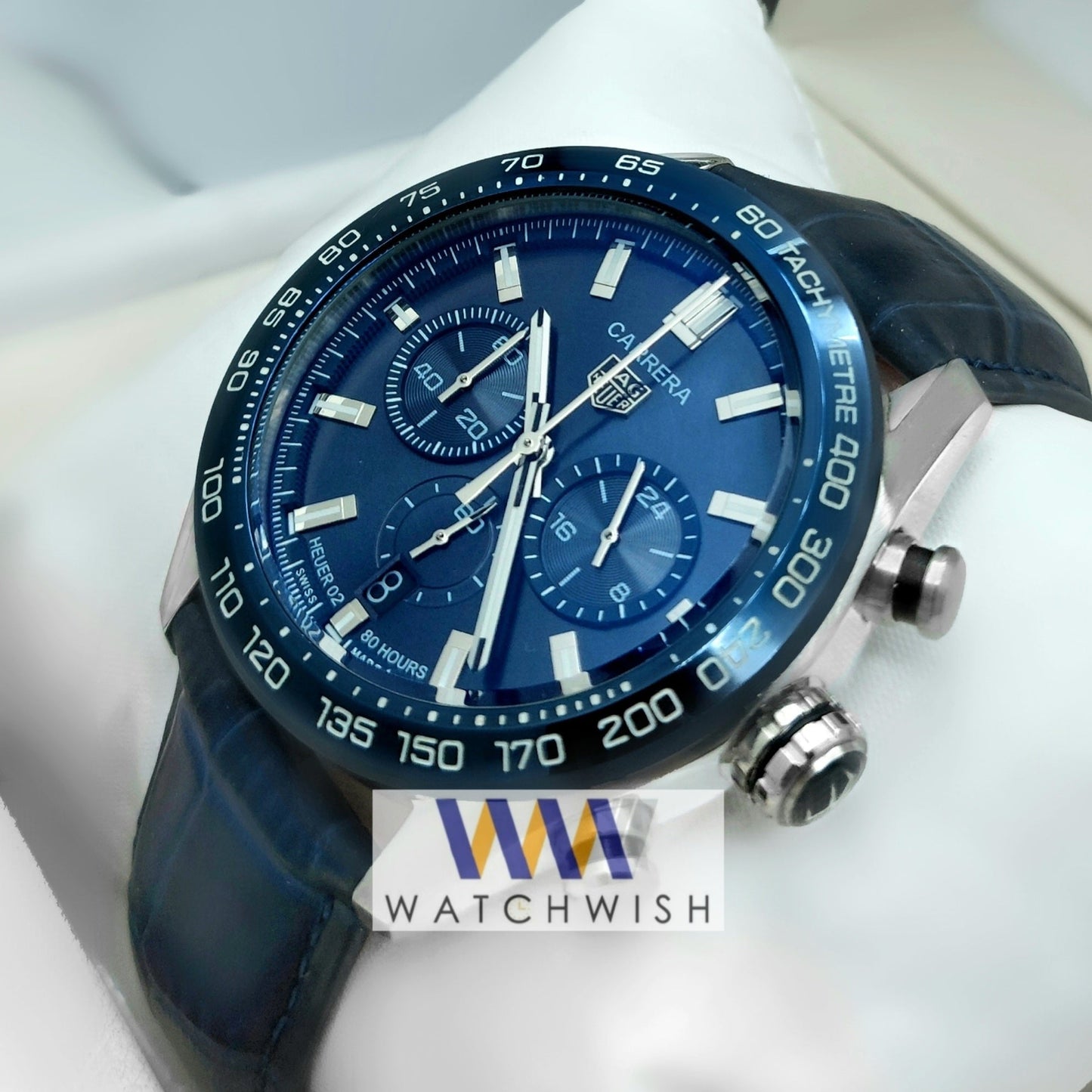 New Collection Silver With Blue Dial Chronograph Watch