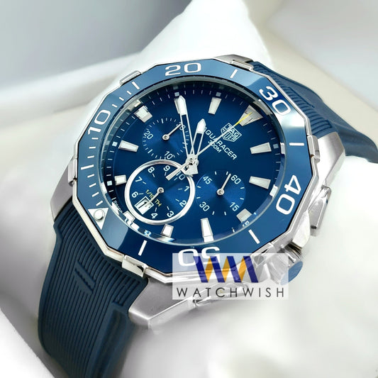 New Collection Silver With Blue Dial Chronograph Watch