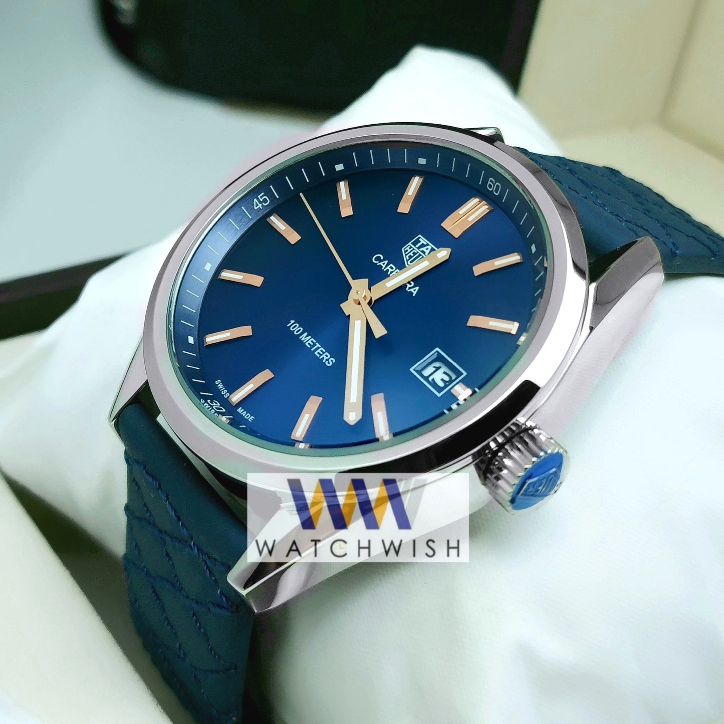 New Collection Silver With Blue Dial Watch