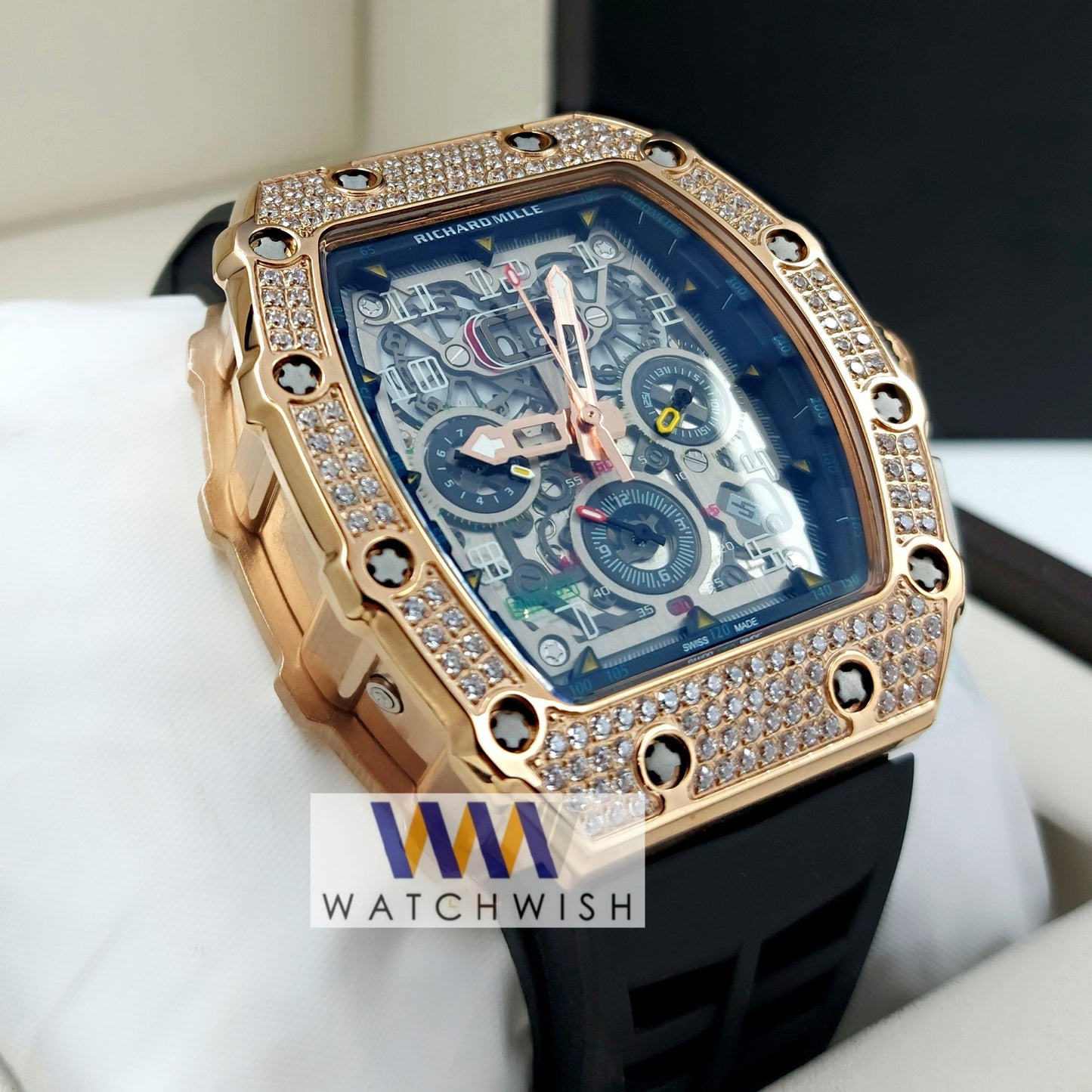 Exclusive Collection Rose Gold With Skeleton Dial Automatic Watch