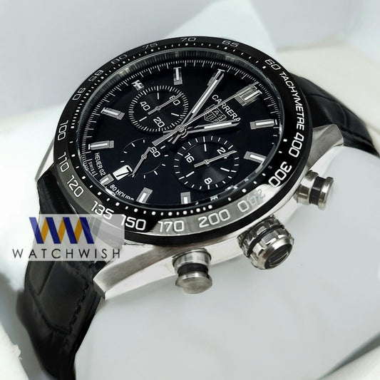 New Collection Silver With Black Dial Chronograph Watch