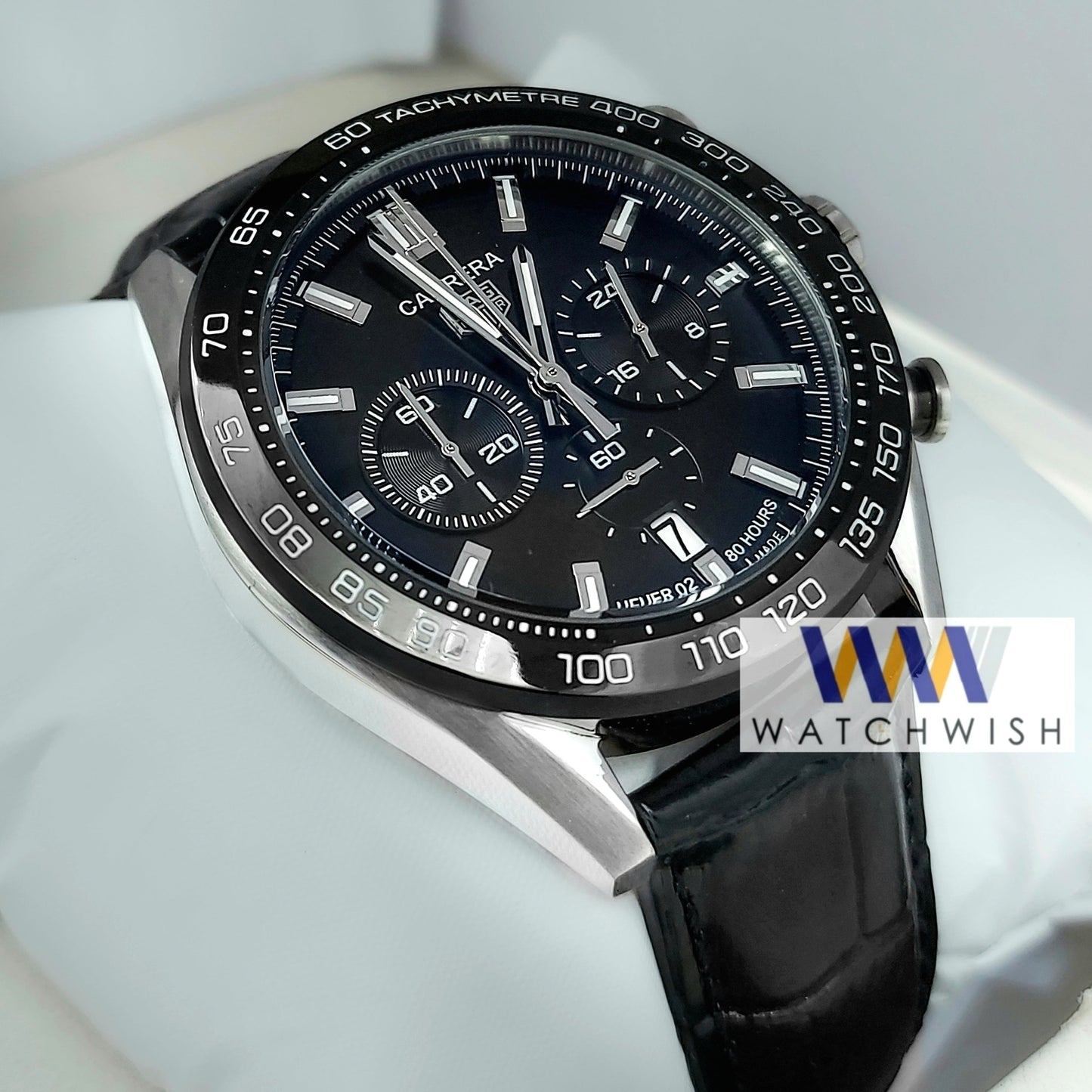 New Collection Silver With Black Dial Chronograph Watch