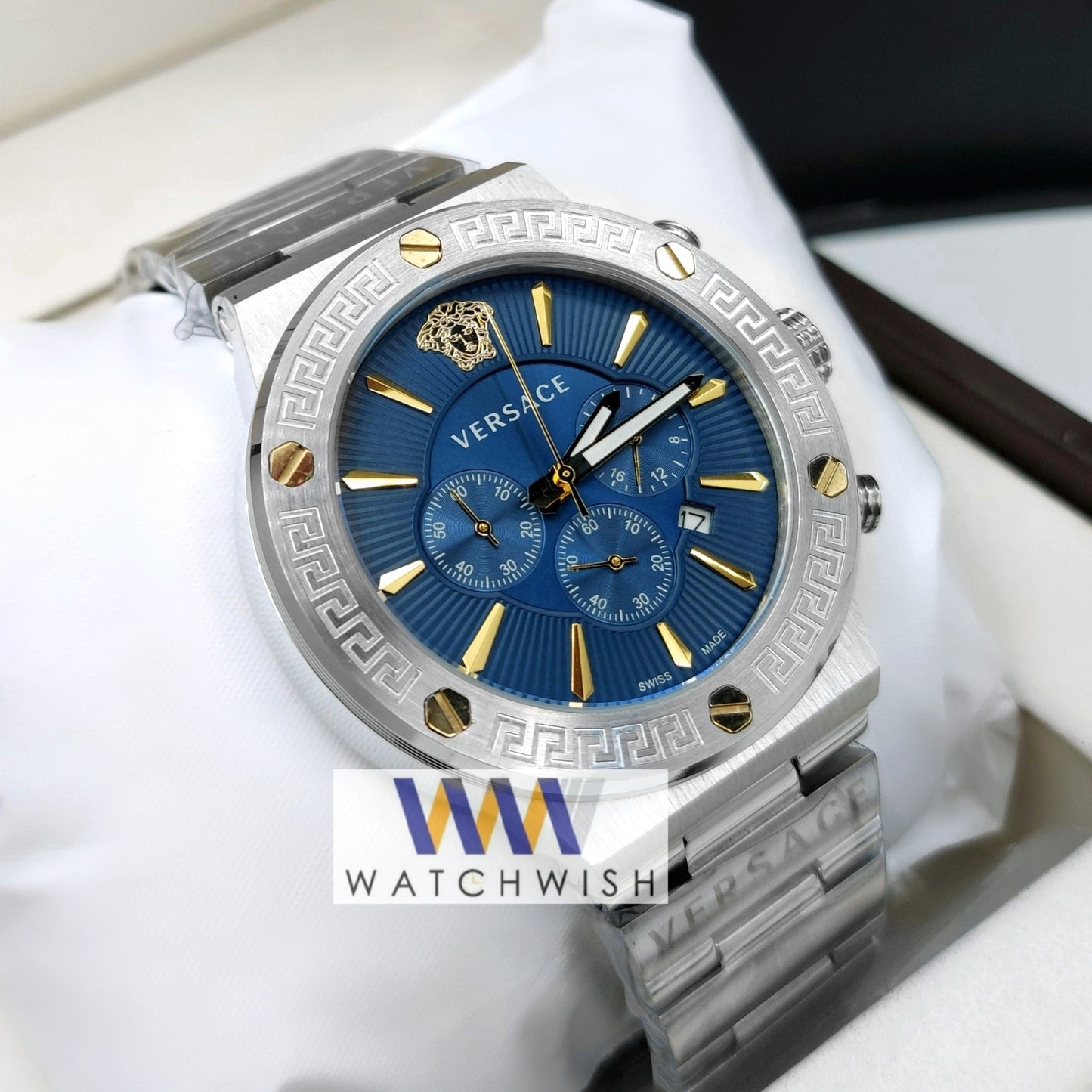 Exclusive Collection Silver With Blue Dial Chronograph Watch