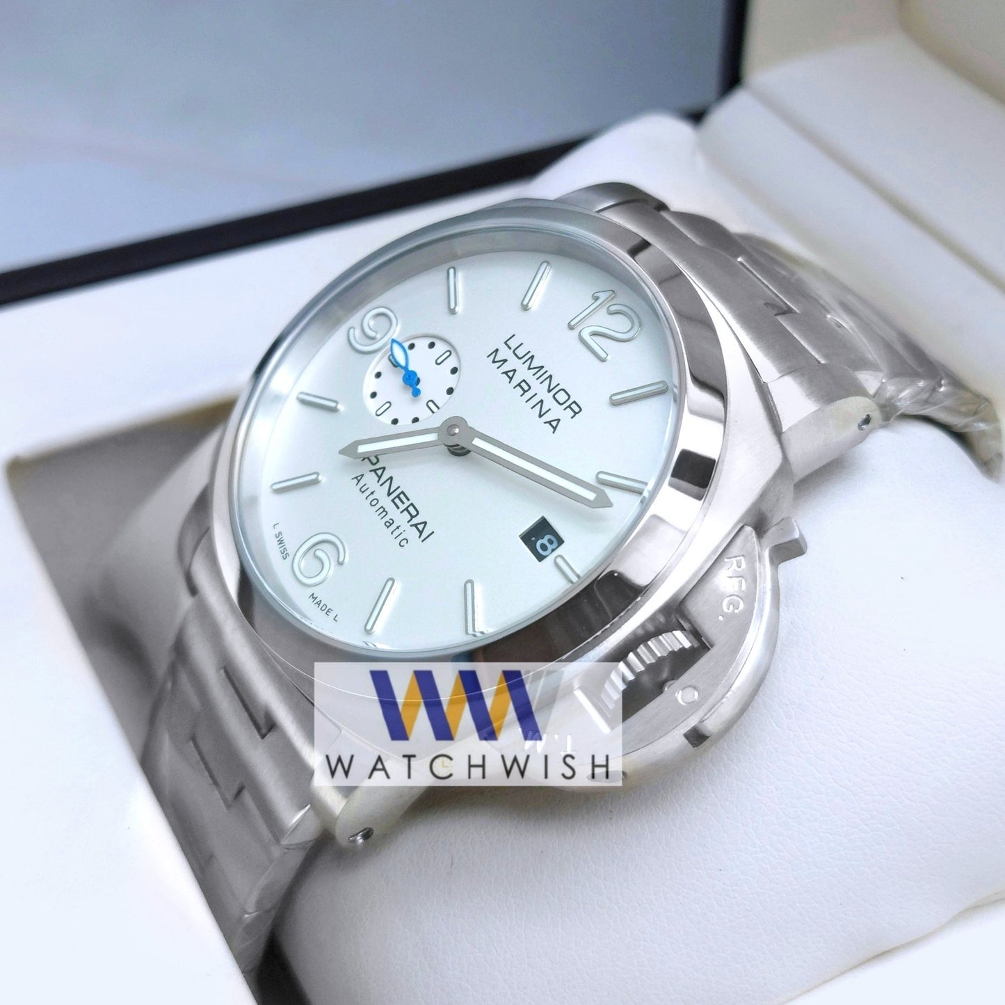New Collection Silver With White Dial Automatic Watch