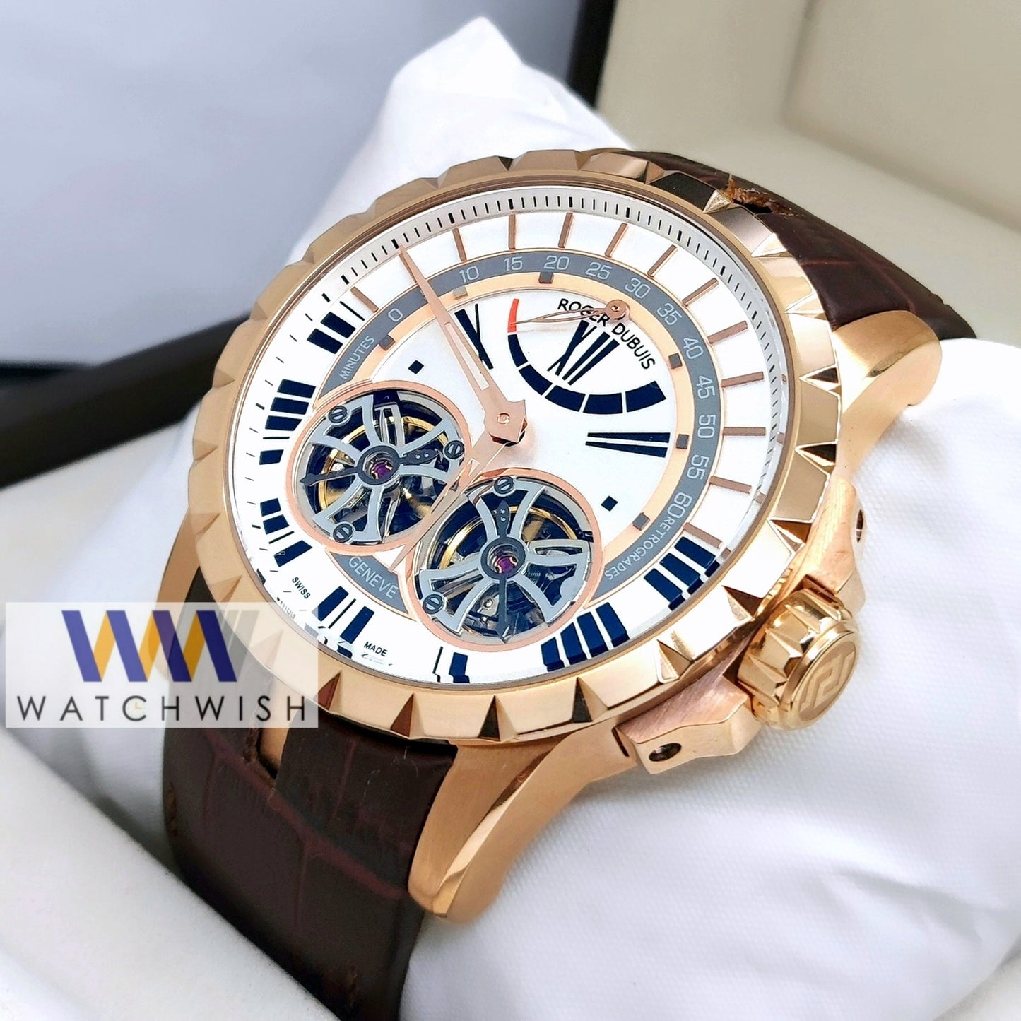 Exclusive Collection Rose Gold With White Dial Automatic Watch