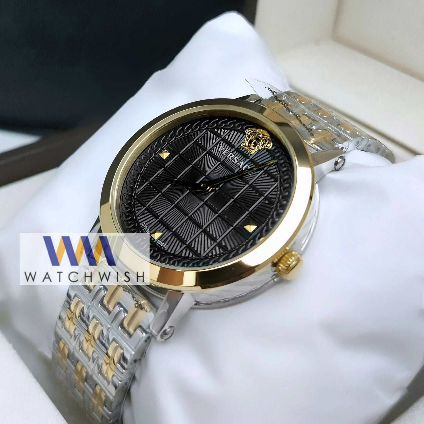 Ladies Collection Two Tone Black Dial Watch