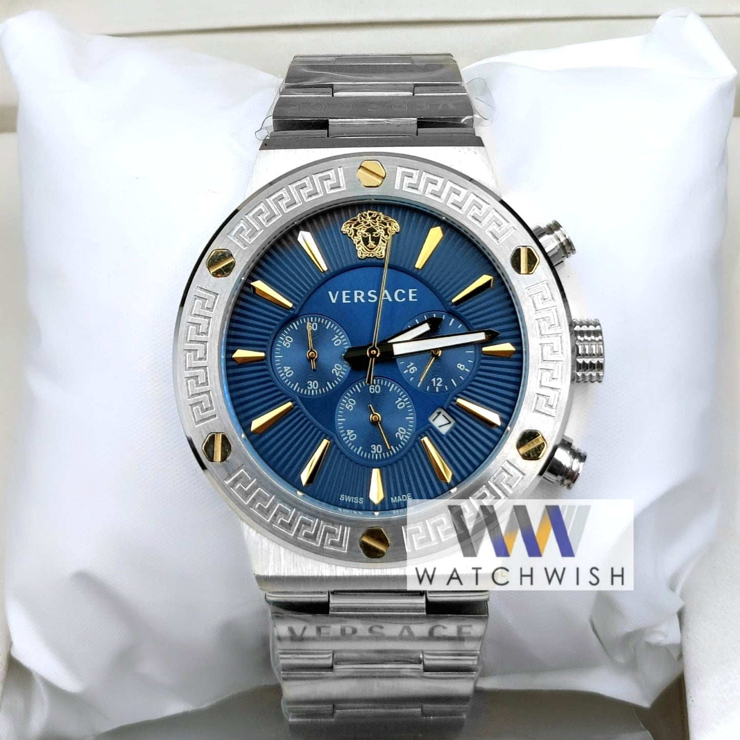 Exclusive Collection Silver With Blue Dial Chronograph Watch