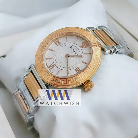 Ladies Collection Two Tone White Dial Brand Watch