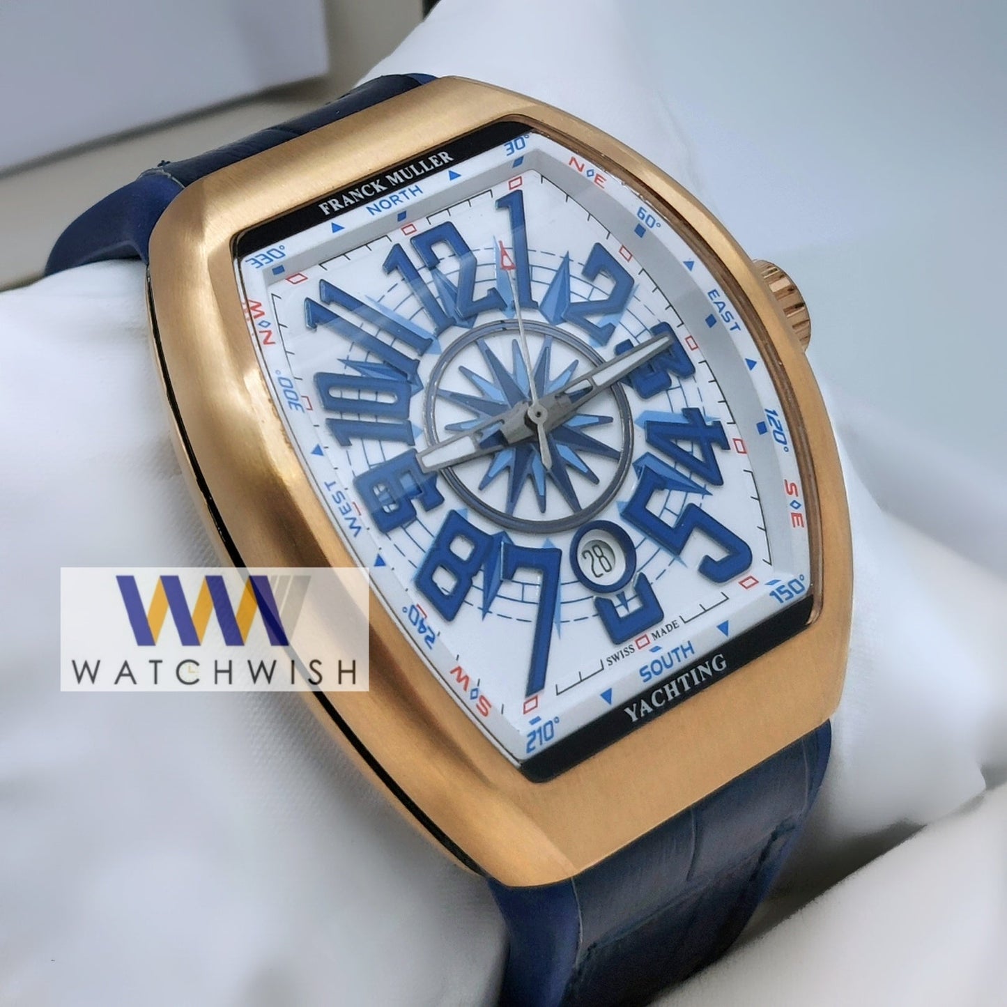 Watch Brand Rose Gold With White Dial Automatic Watch For Men