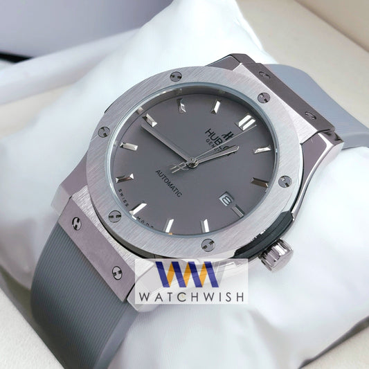 New Collection Silver With Grey Dial Automatic Watch