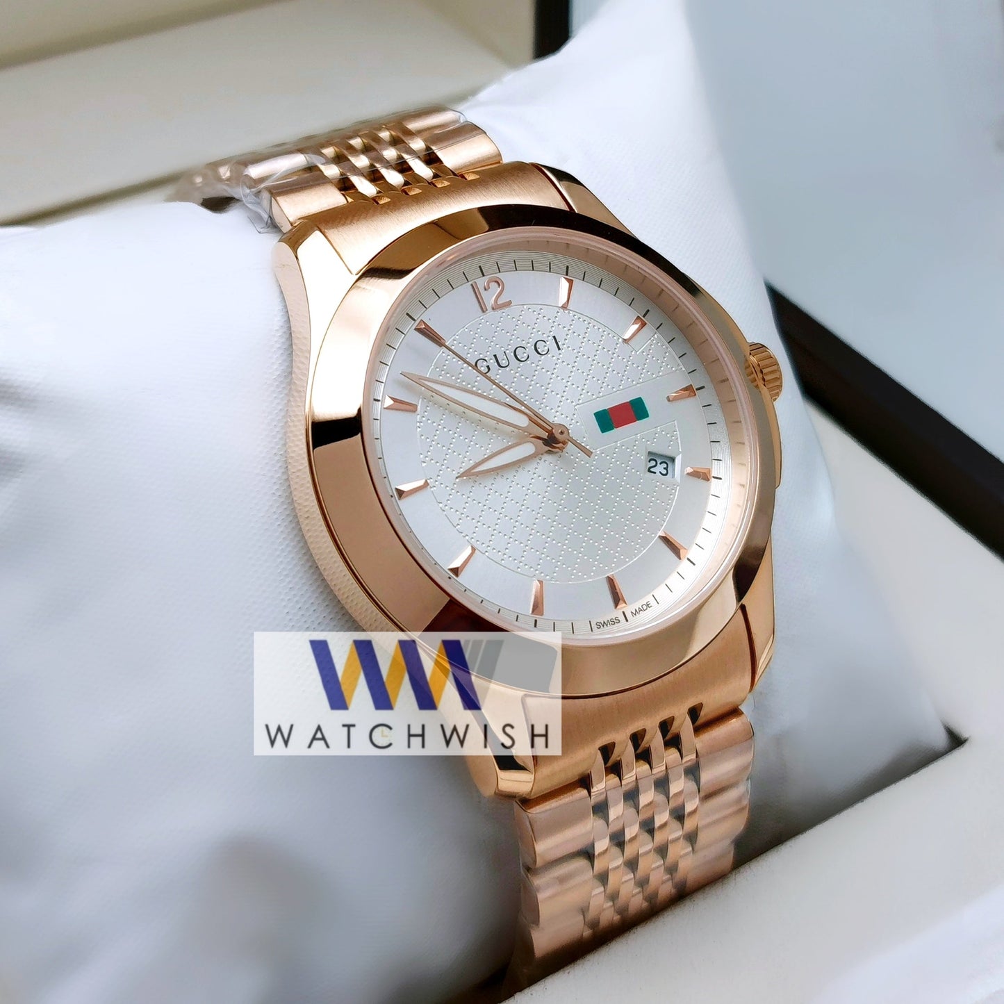 New Collection Rose Gold With Off White Dial Watch