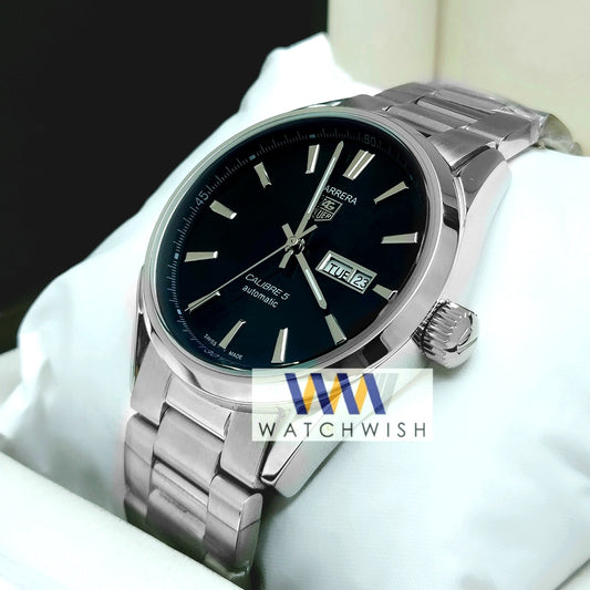 New Collection Silver With Black Dial Automatic Watch