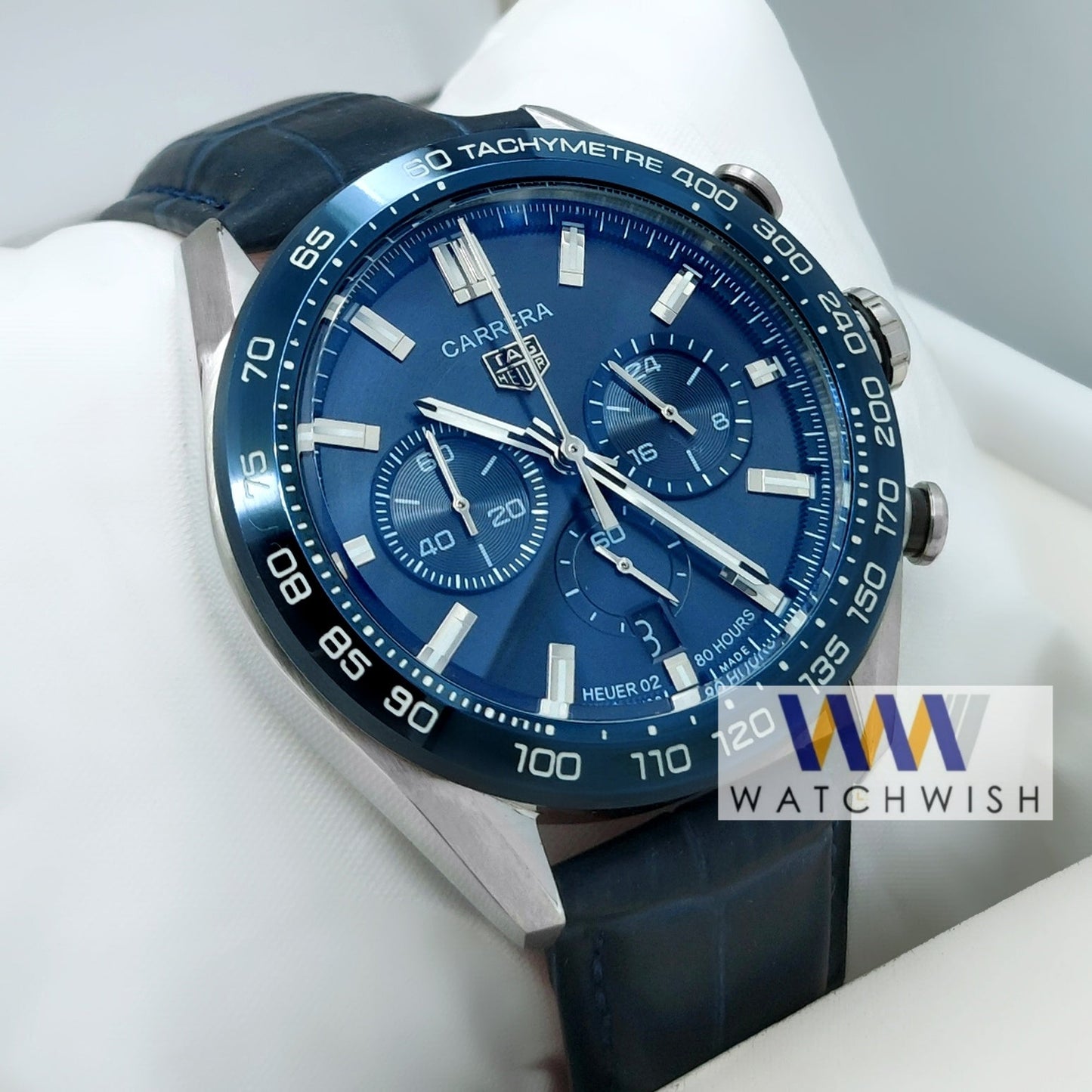 New Collection Silver With Blue Dial Chronograph Watch