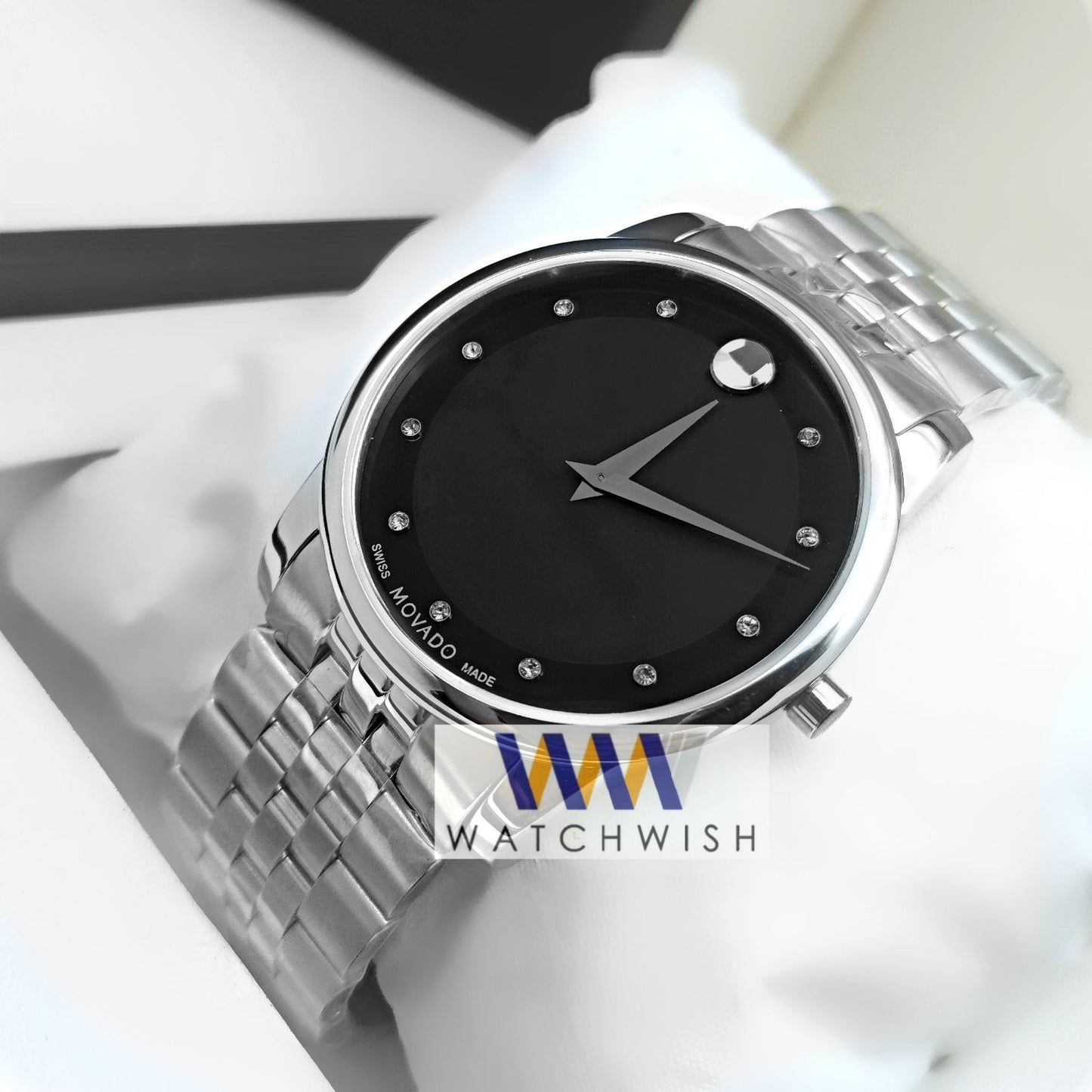 New Collection Silver With Black Dial Watch For Men