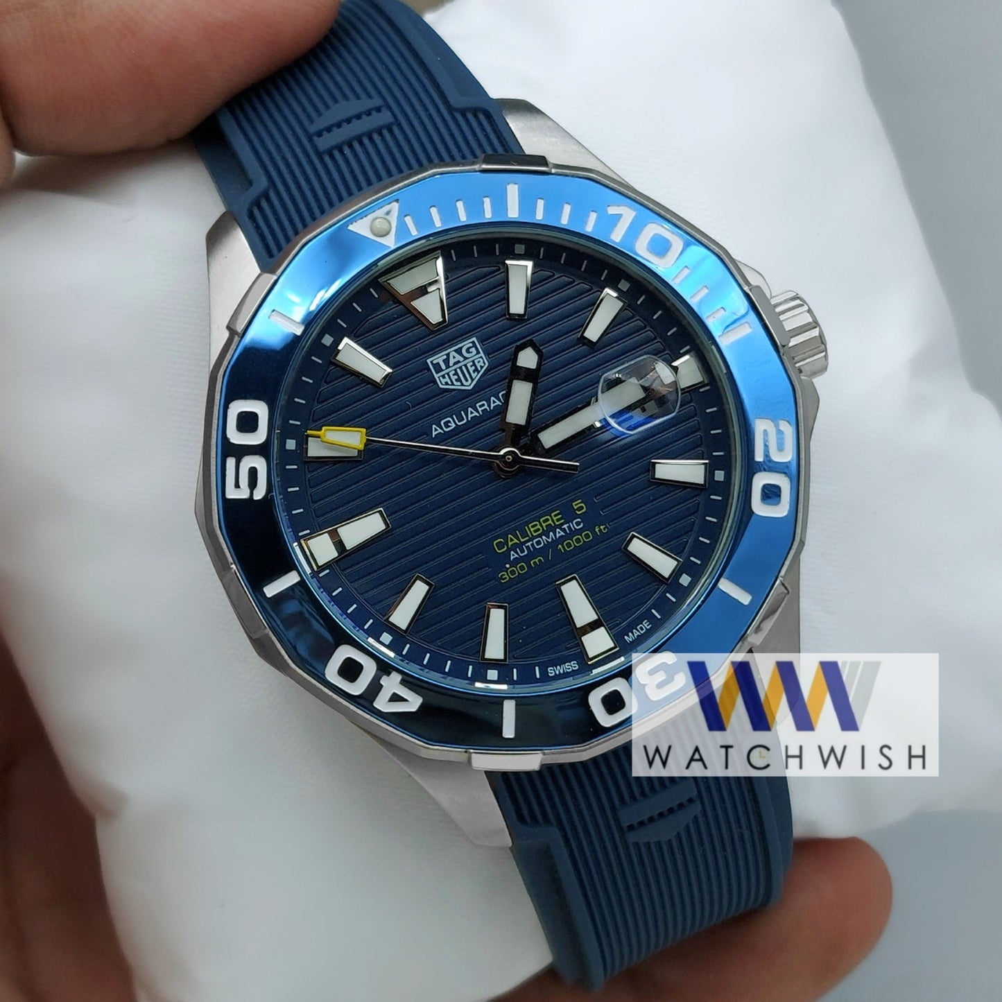 New Collection Silver With Blue Dial Automatic Watch