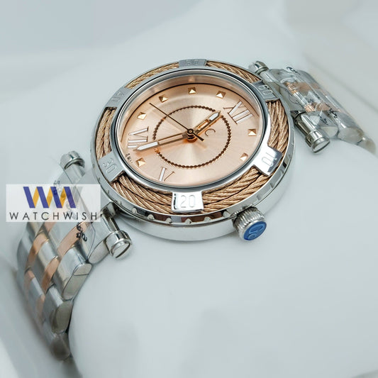 Ladies Collection Two Tone With  Rose Gold Dial Chronograph Watch