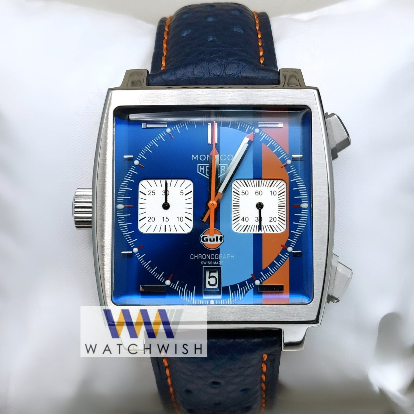 New Collection Silver With Blue Dial Chronograph Watch