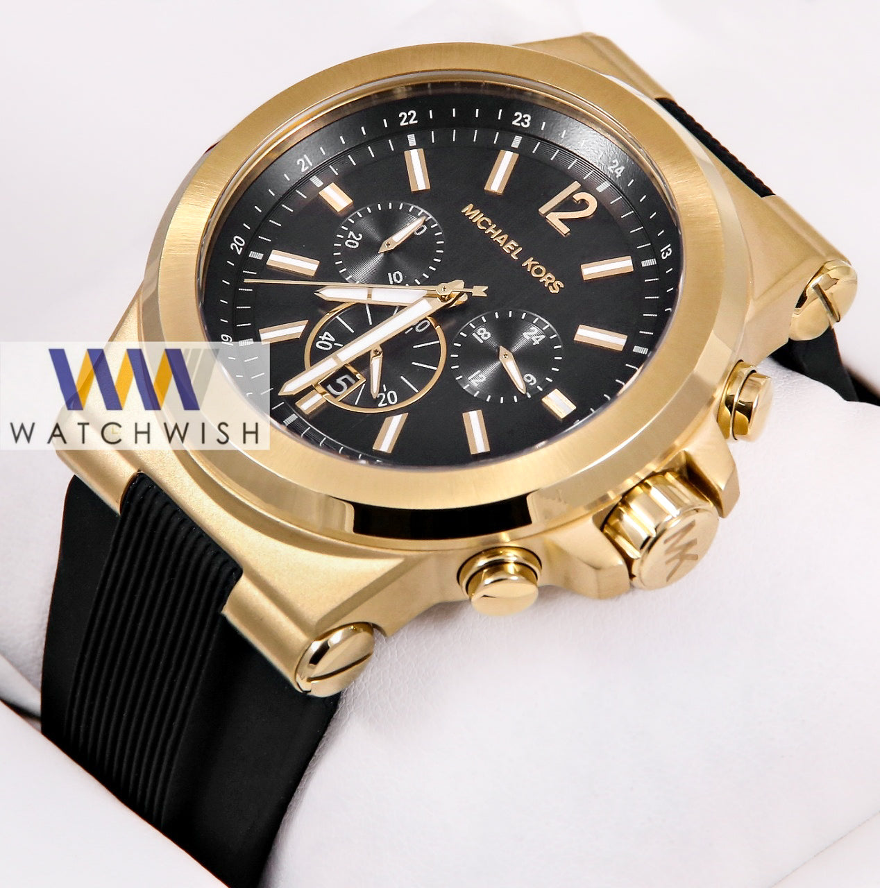 New Collection Rose Gold With Black Dial Chronograph Brand Watch