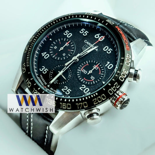 New Collection Silver With Black Dial Chronograph Watch