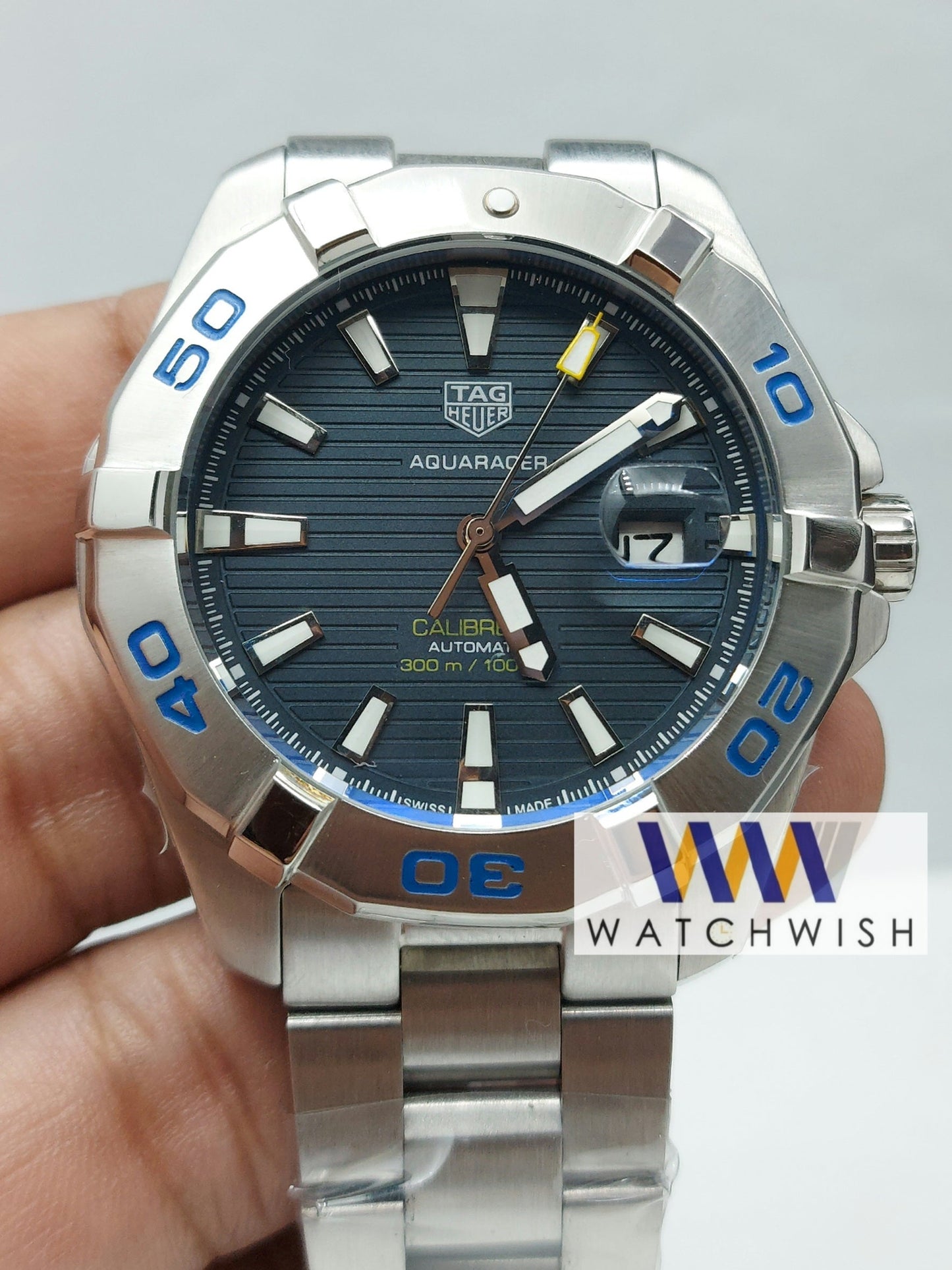 New Collection Silver With Blue Dial Automatic Watch