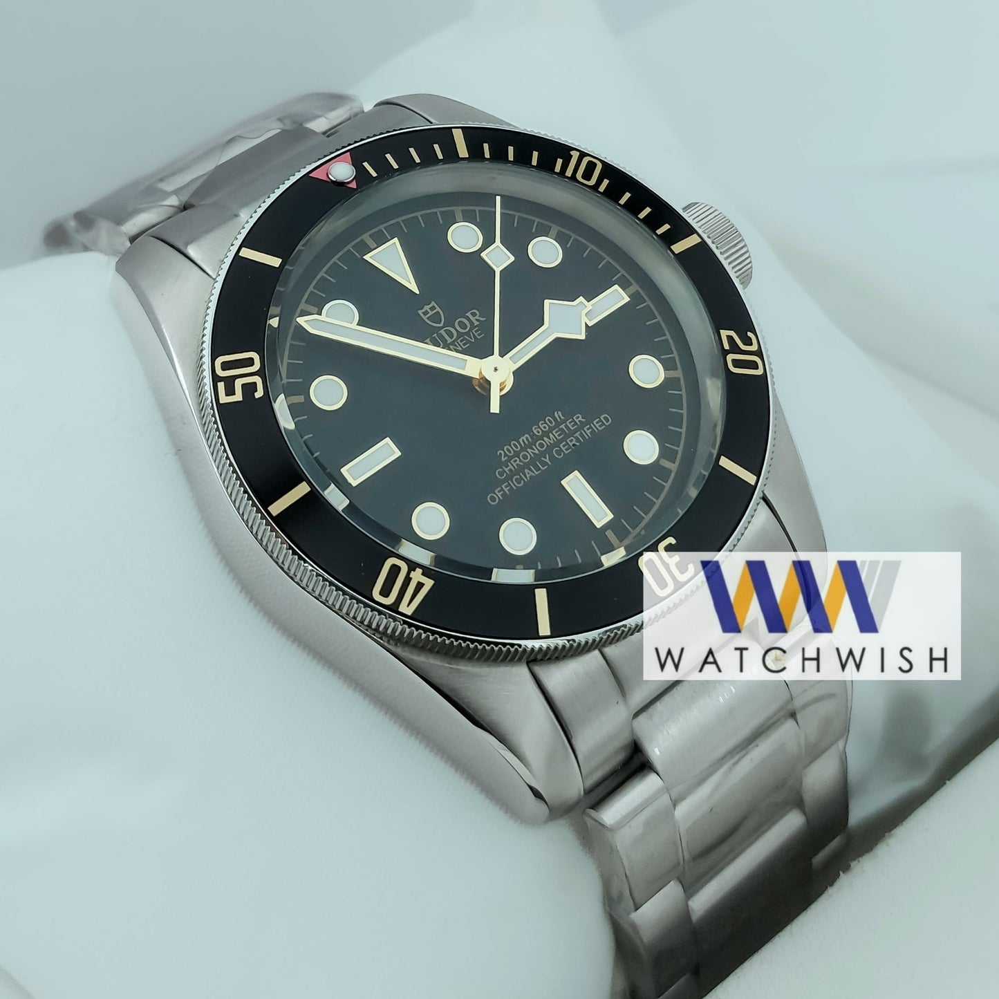 Exclusive Collection Matt Silver With Black Dial Automatic Watch