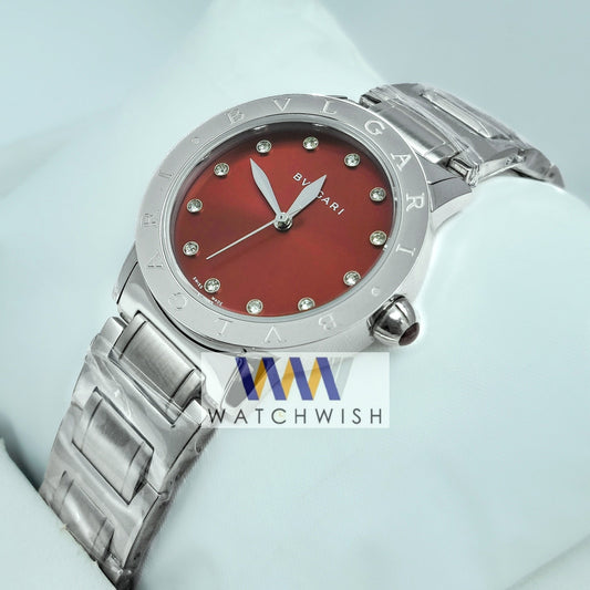 Ladies Collection Silver With Red Dial