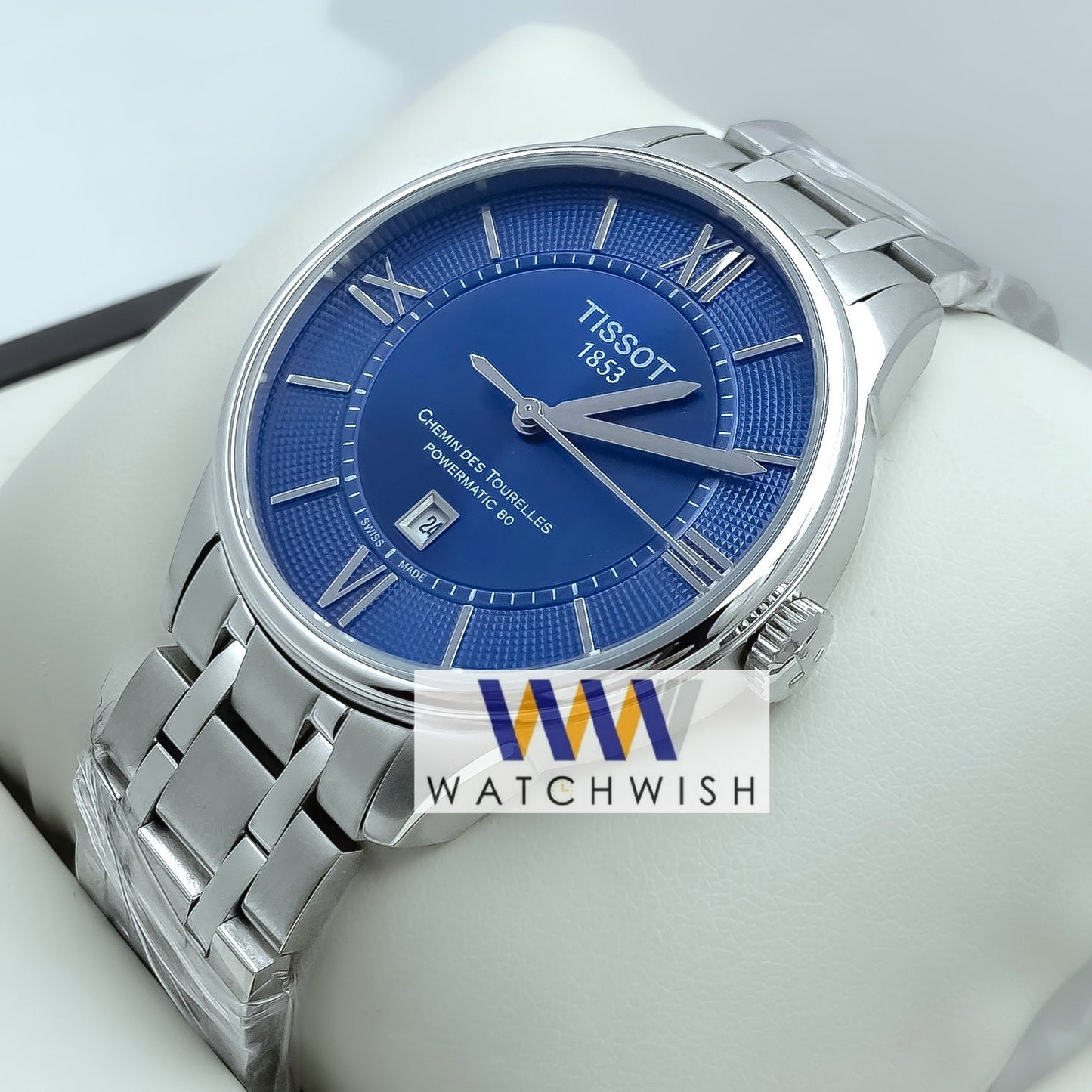 New Collection Silver With Blue Dial Branded Watch For Men