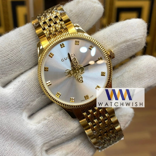 New Collection Yellow Gold With Silver Dial Watch