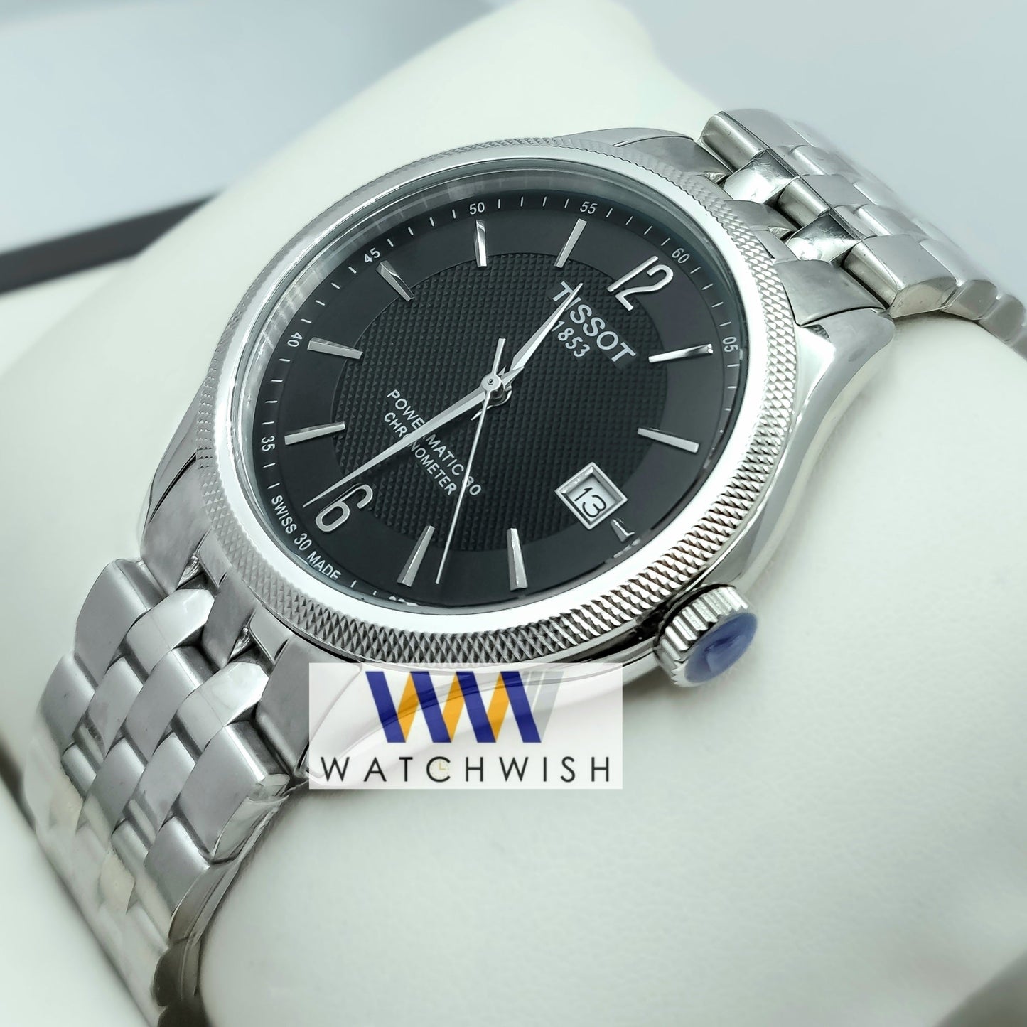 New Collection Silver With Black Dial Branded Watch For Men