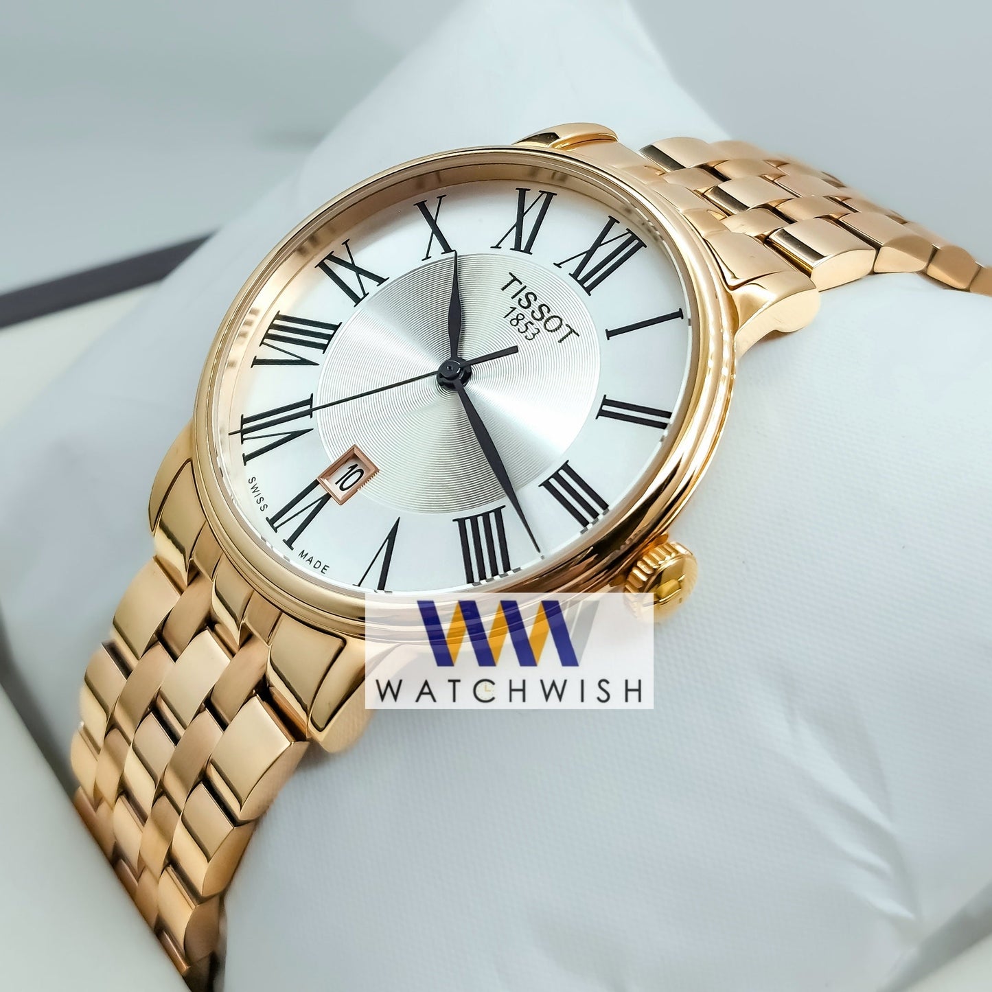 New Collection Rose With White Dial Branded Watch For Men