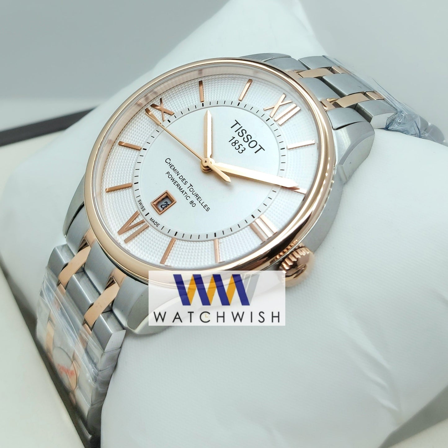 New Collection Two Tone With White Dial Branded Watch For Men