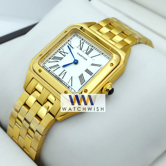 New Collection Yellow Gold With White Dial Watch For Men