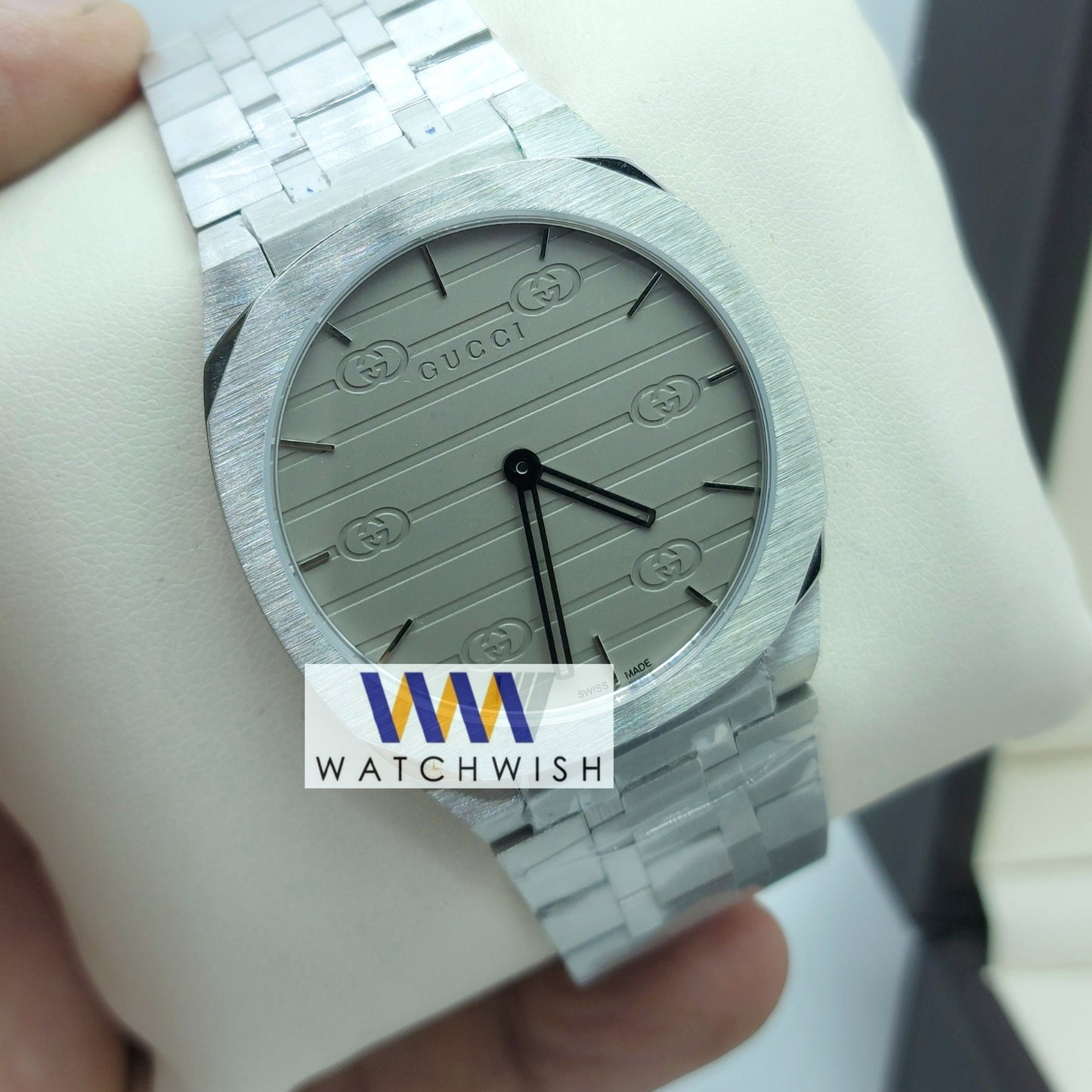 Exclusive Collection Silver With Grey Dial Ultra Slim Watch For Men