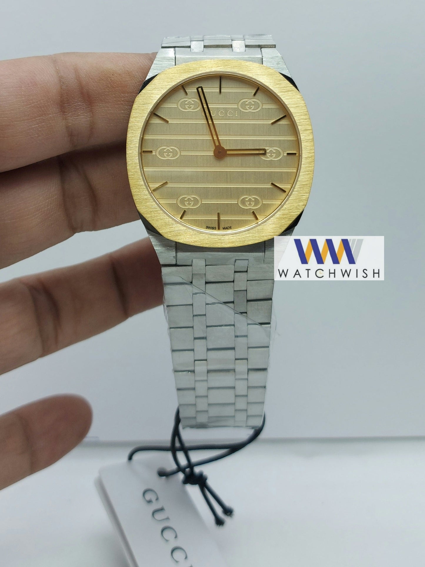 Exclusive Collection Two Tone With Off White Dial Ultra Slim Watch For Men