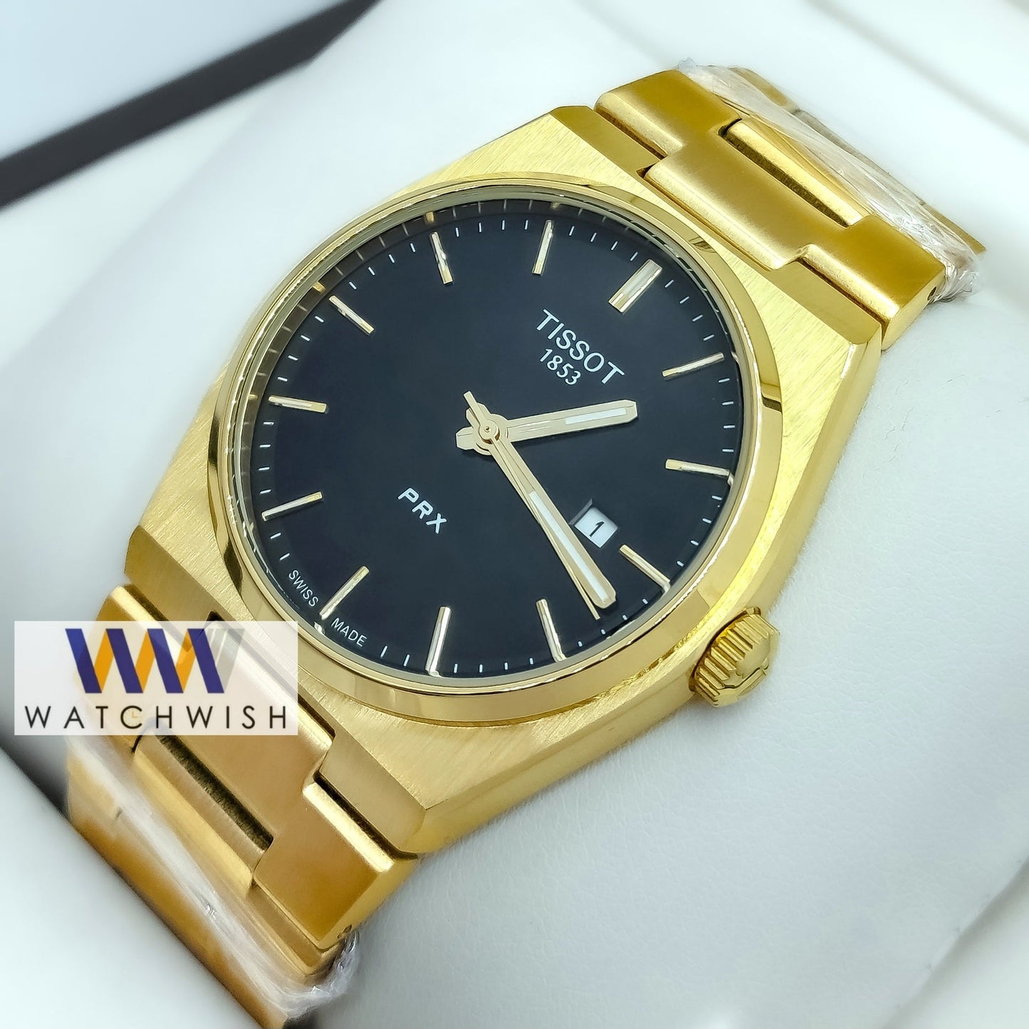 New Collection Yellow Gold With Black Dial Branded Watch For Men