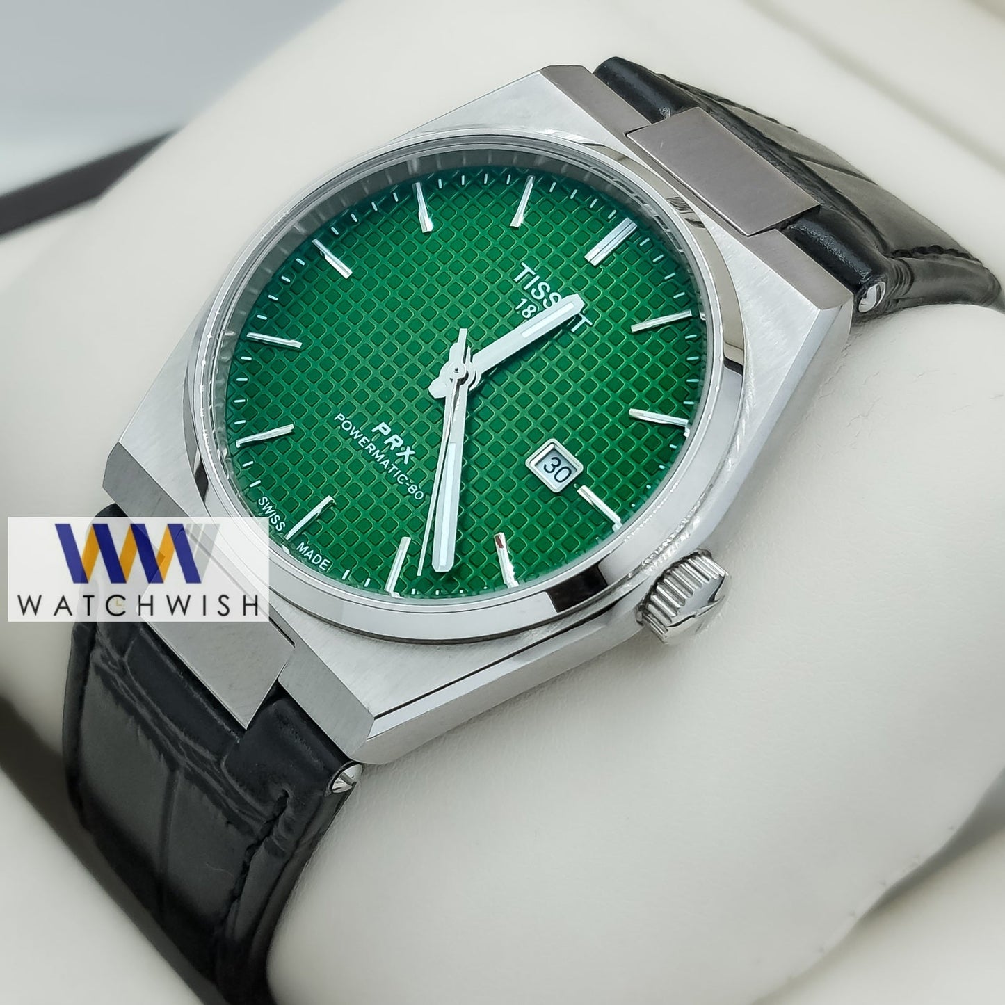 New Collection Silver With Green Dial Watch For Men